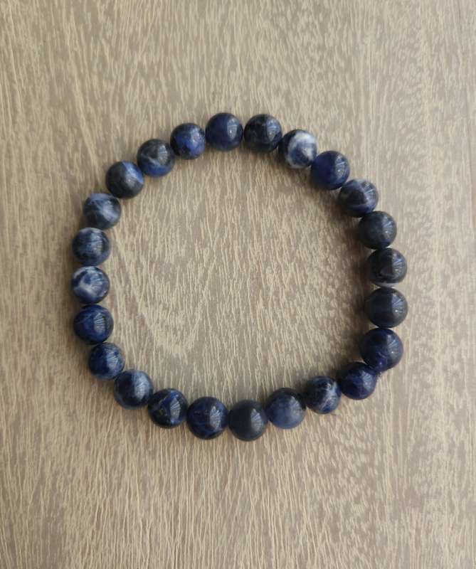 Blue Sodalite Crystal Bracelet - 8mm