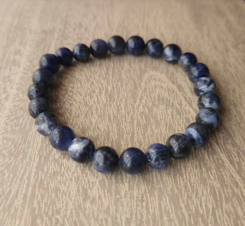 Blue Sodalite Crystal Bracelet - 8mm