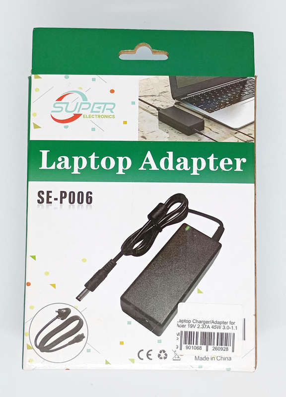 Acer Laptop Replacement Charger 19V 3.42A (3.0 x 1.1mm) 45watt