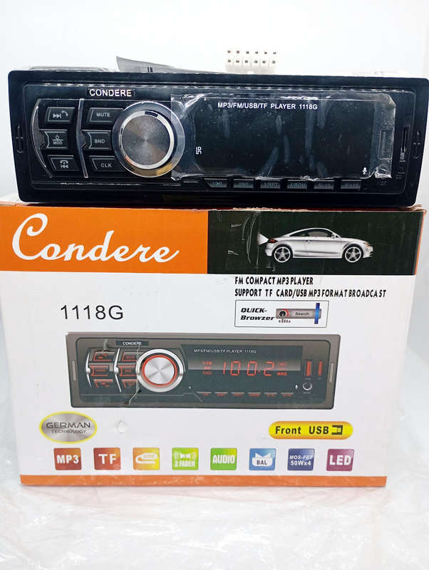 Condere Car Radio FM Bluetooth Player with x1 RCA Out 45x x 4 (Remote)