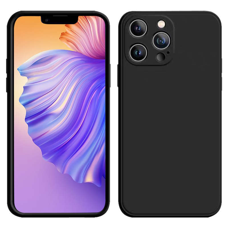 Soft Liquid Silicone Cover for iPhone 14 Pro - BLACK