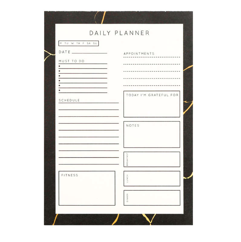 A5 Daily Desk Planner - Marble
