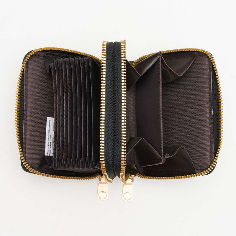 Luxora Double Zip RFID Wallet - Brown