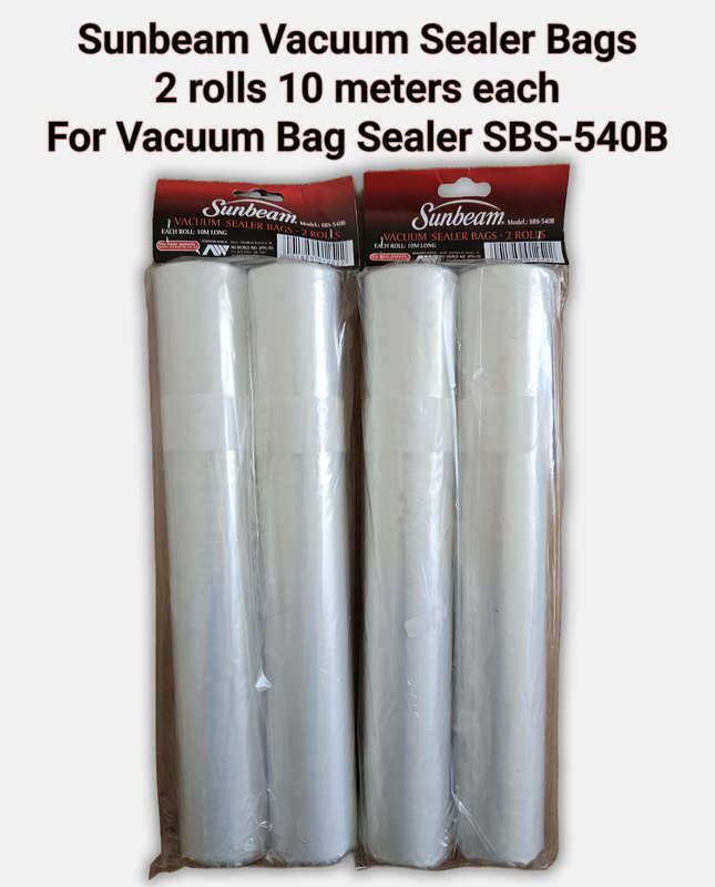 Vacuum sealer Bags for Sunbeam Electronic Vacuum Bag Sealer (SBS-540B) - 2 Rolls | 10m Each | 28cm
