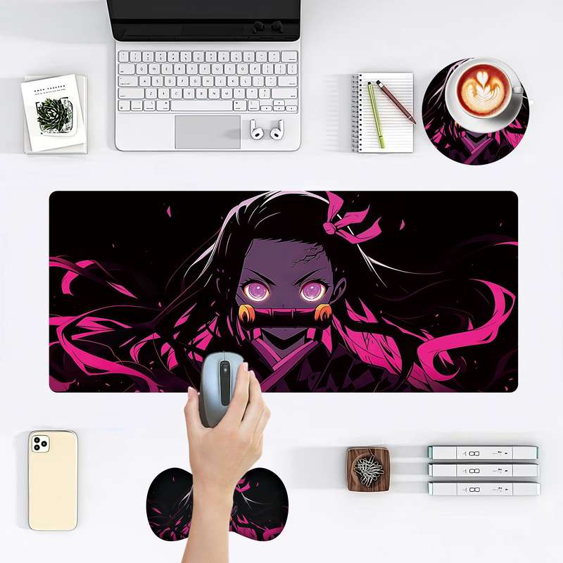 Nezuko Demon Slayer Extended Gaming Mouse Pad Set