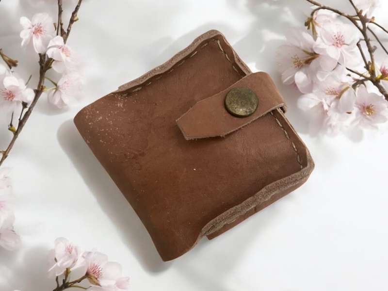Make up pouch leather