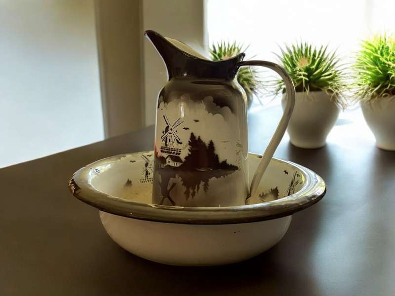 Basin jug enamel Poland