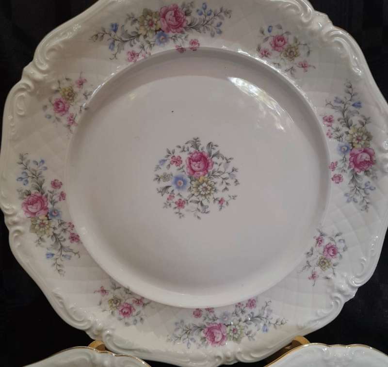 Cake/sandwich platter and side plates set Bavarian