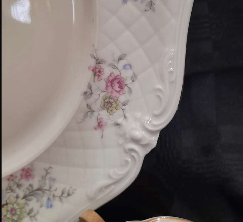 Cake/sandwich platter and side plates set Bavarian