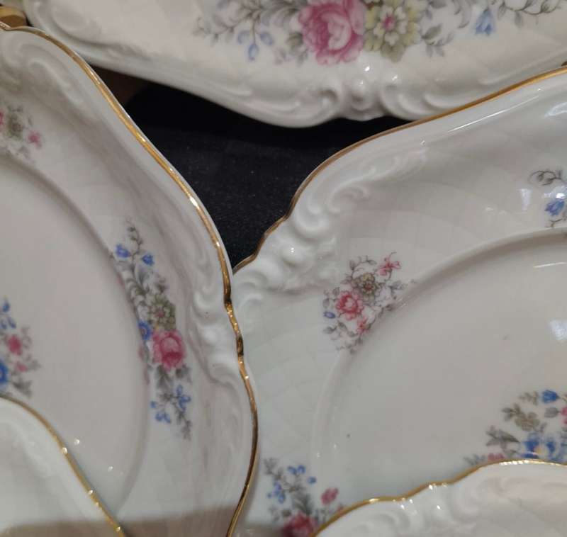 Cake/sandwich platter and side plates set Bavarian
