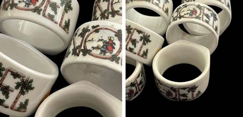 Napkin rings/holder porcelain