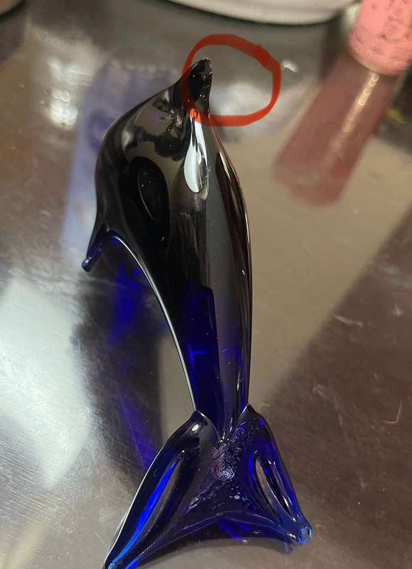 Ornament Dolphin glass