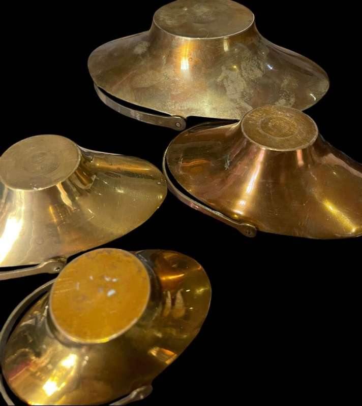 Baskets brass x4 set