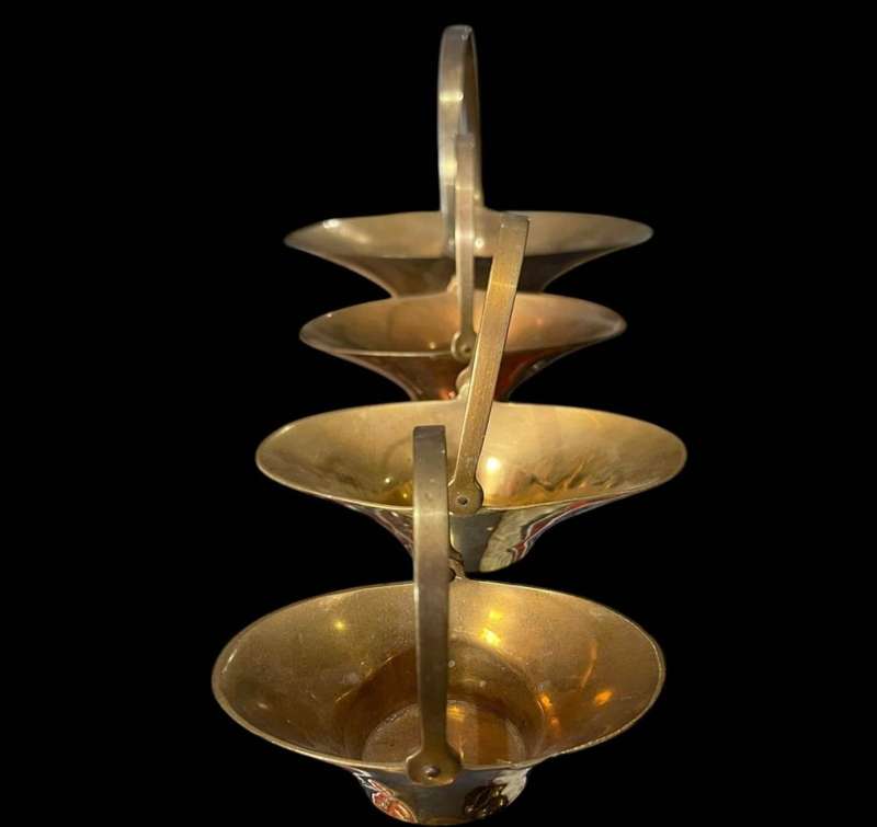 Baskets brass x4 set