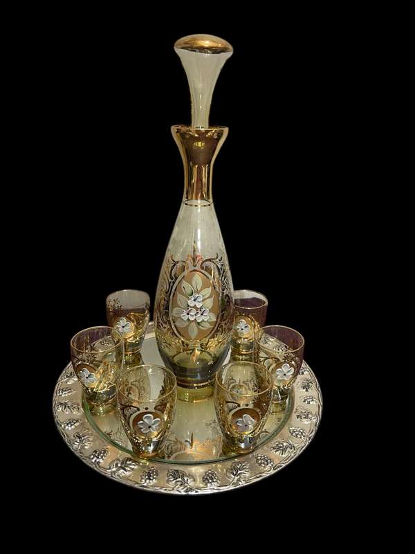 Decanter glasses Venetian