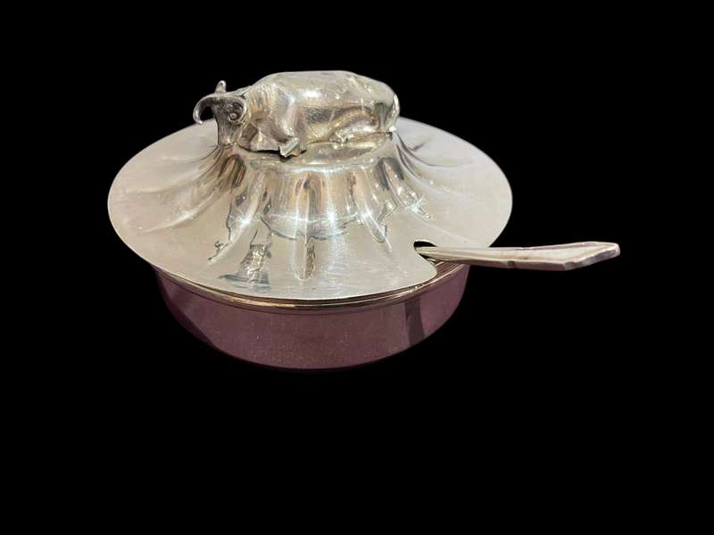 Butter dish silver plated