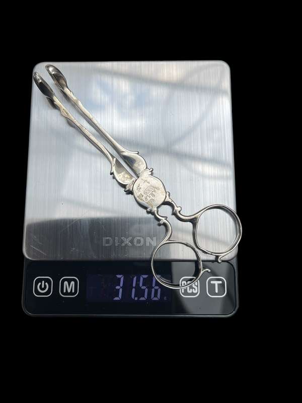 Sugar tong Sterling silver 1800s
