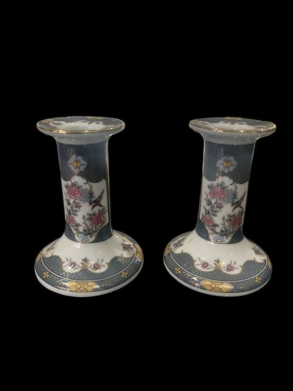 Candle holders set Imari