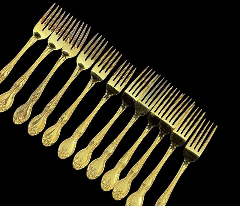 Cutlery gold plated