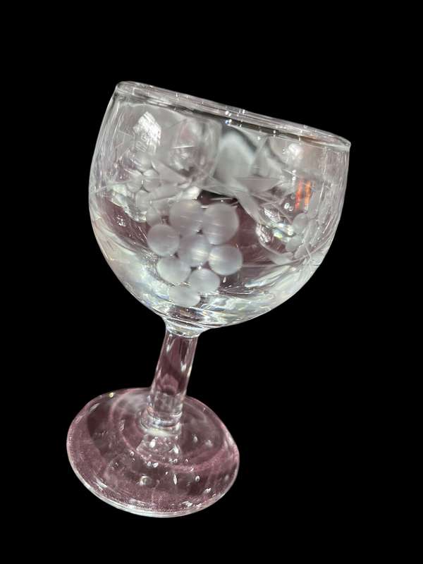 Glasses grape etched each x7(nr9)