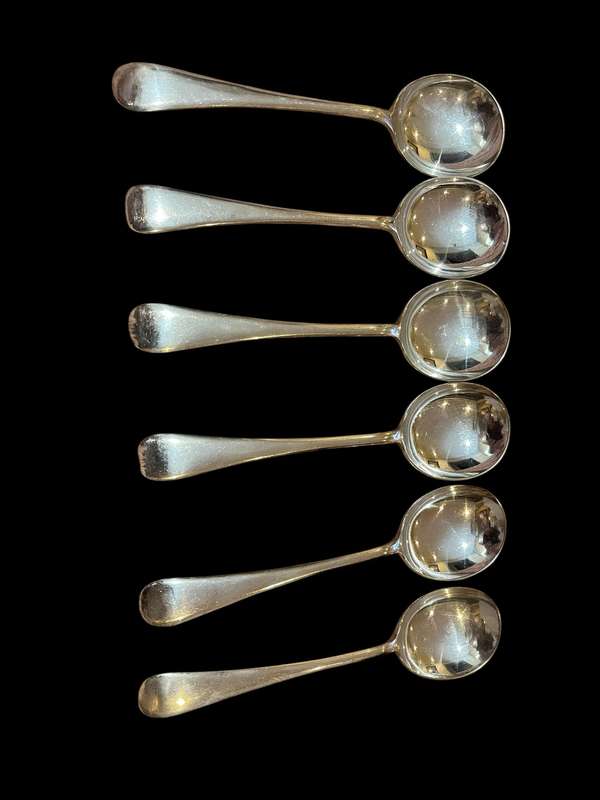 Soup spoons x6 silver plated(NR10)