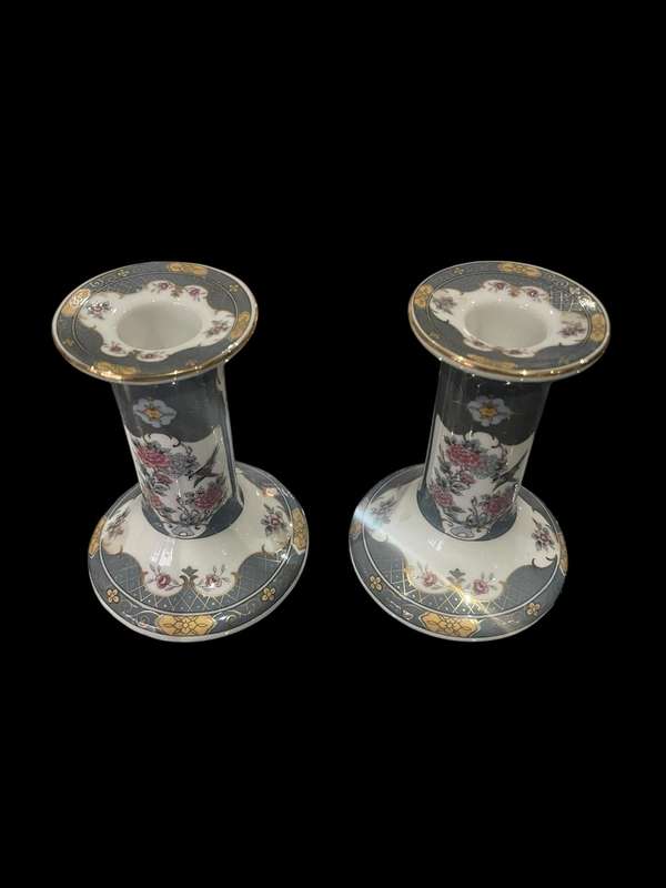 Candle holders set Imari
