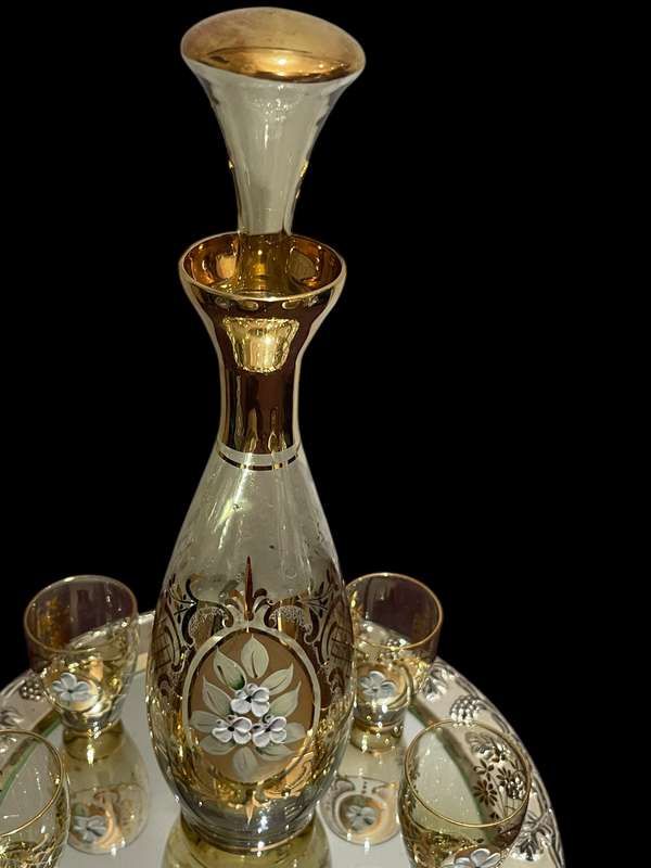 Decanter glasses Venetian