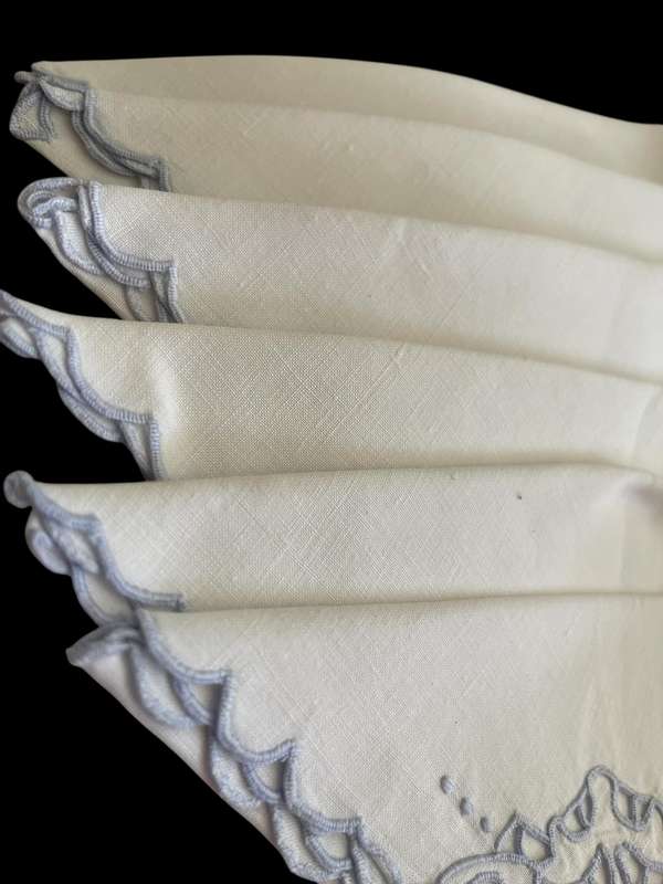 Napkins teatime embroidered (R)