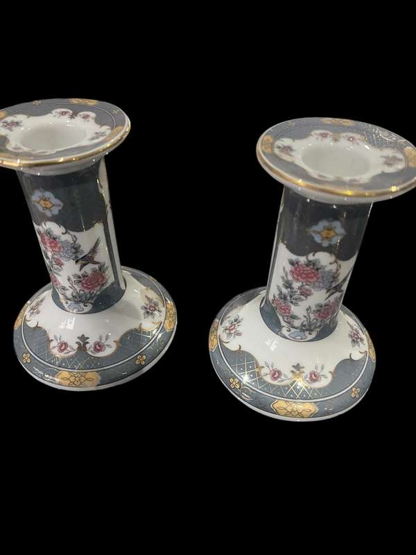 Candle holders set Imari