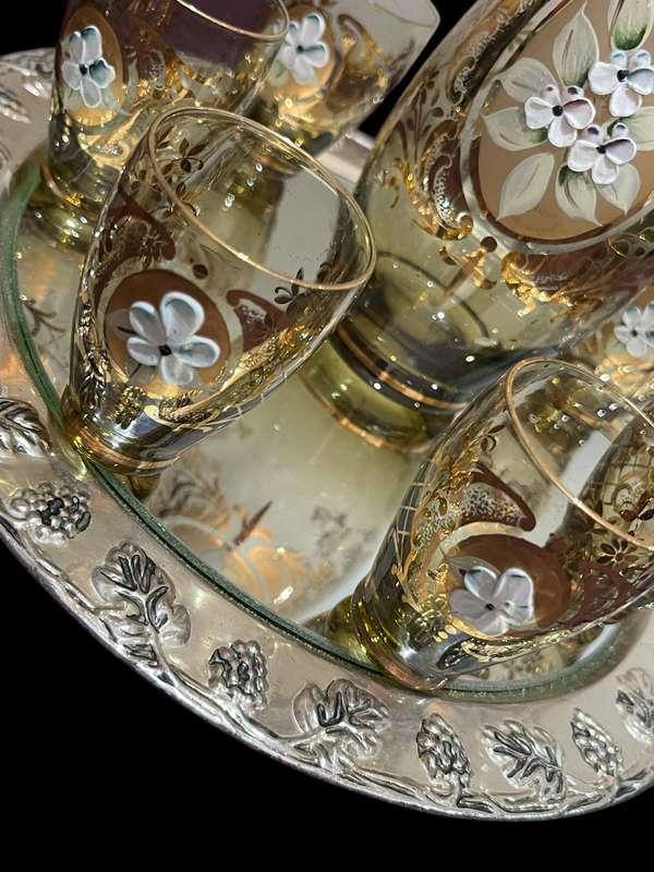 Decanter glasses Venetian