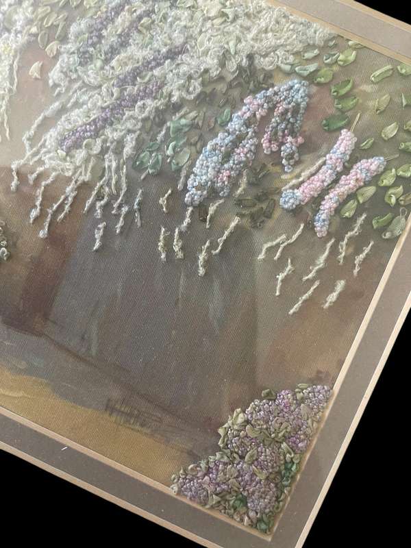 Frame/wall hanging art ribbon work art