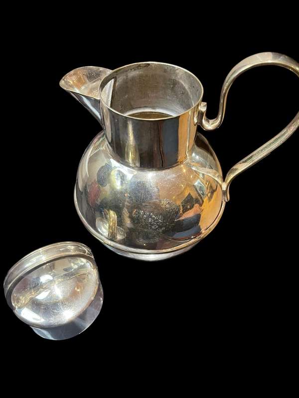 Hot water jug silver plated