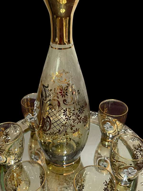 Decanter glasses Venetian