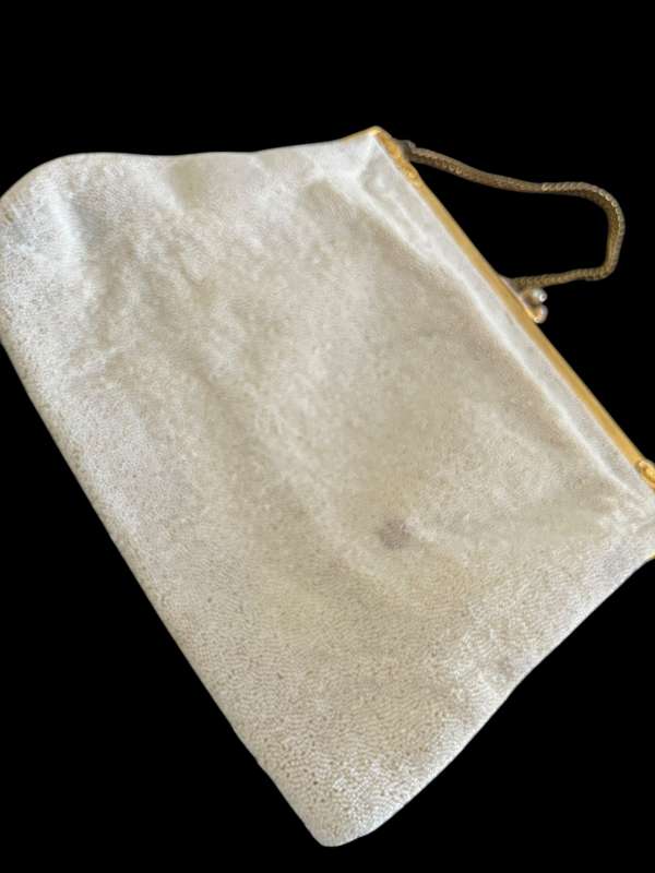 Handbag beaded petit point