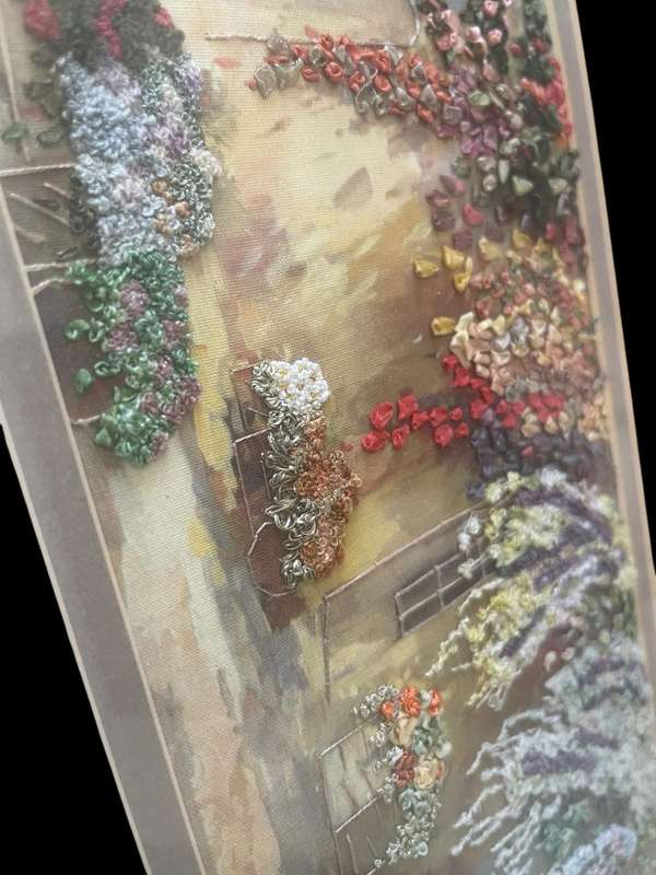 Frame/wall hanging art ribbon work art