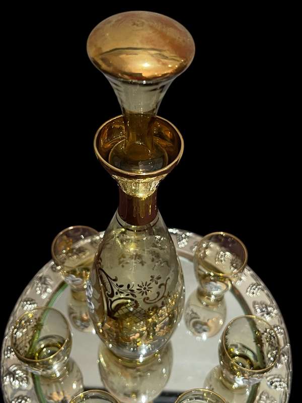 Decanter glasses Venetian
