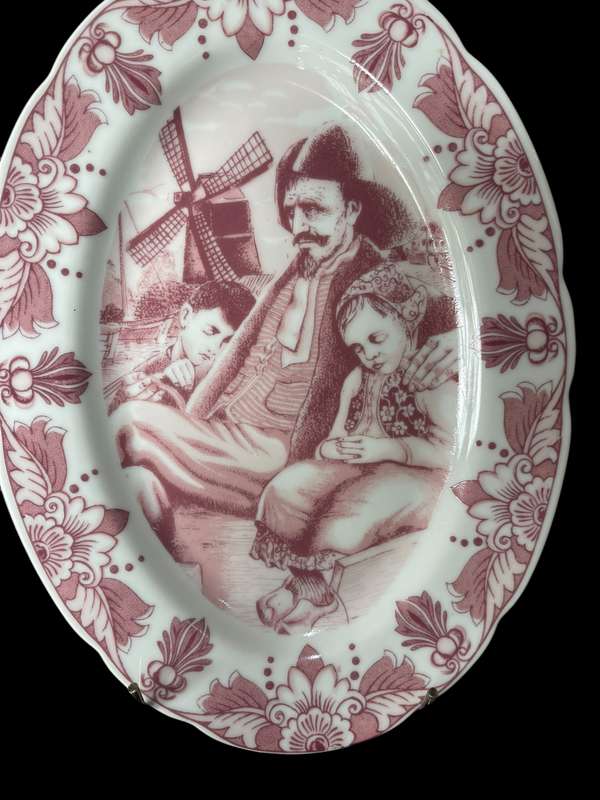 Plates Delft pink each