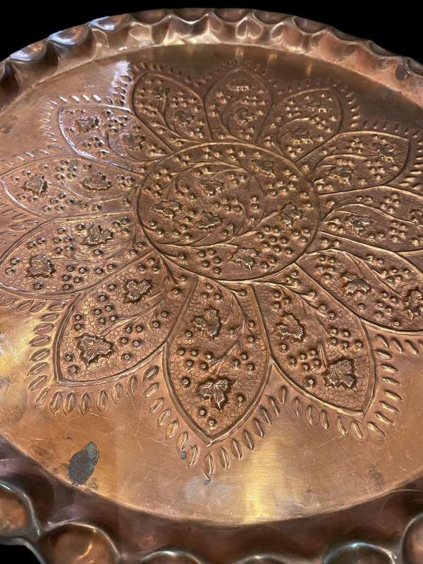 Tray table Turkish copper