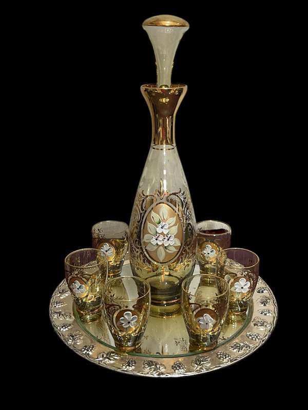 Decanter glasses Venetian