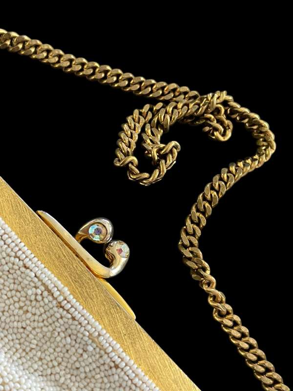 Handbag beaded petit point