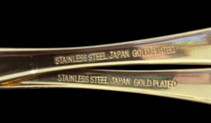 Cutlery gold plated