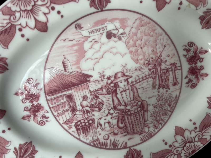 Plates Delft pink each