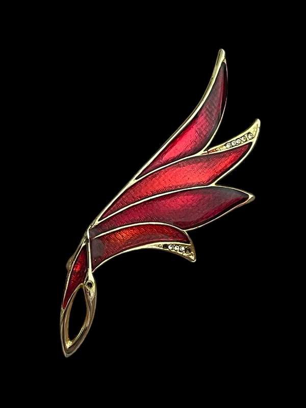 Brooch enamelled vintage(R)