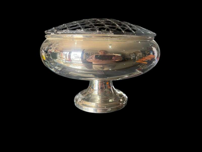 Vase rose bowl silver plated