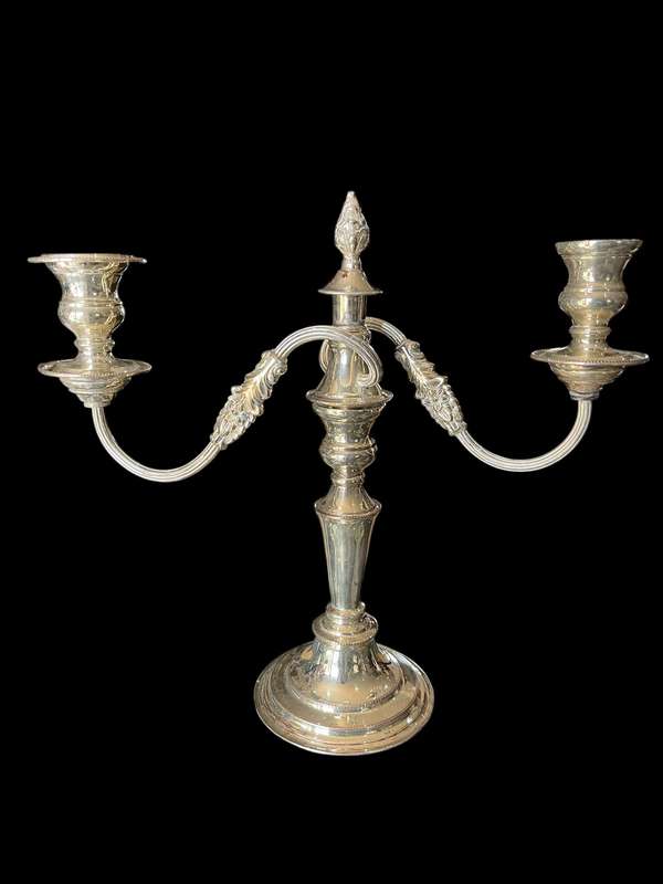 Candle holder silver plated