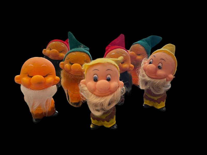 Seven dwarves rubber toys