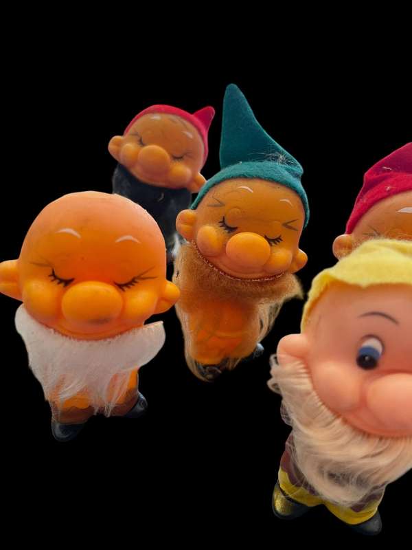 Seven dwarves rubber toys