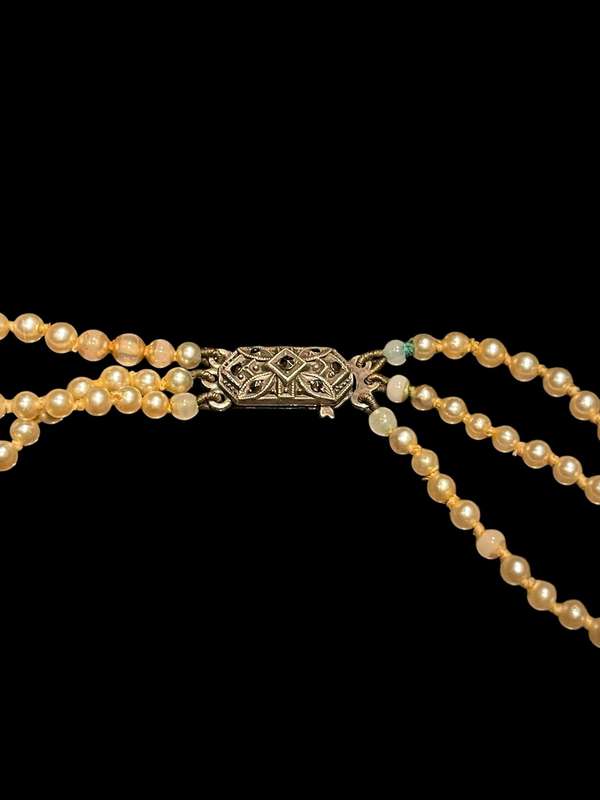 Necklace perle vintage sterling silver clasp
