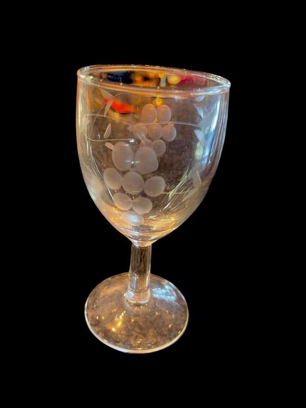 Glasses grape etched each(NR13)