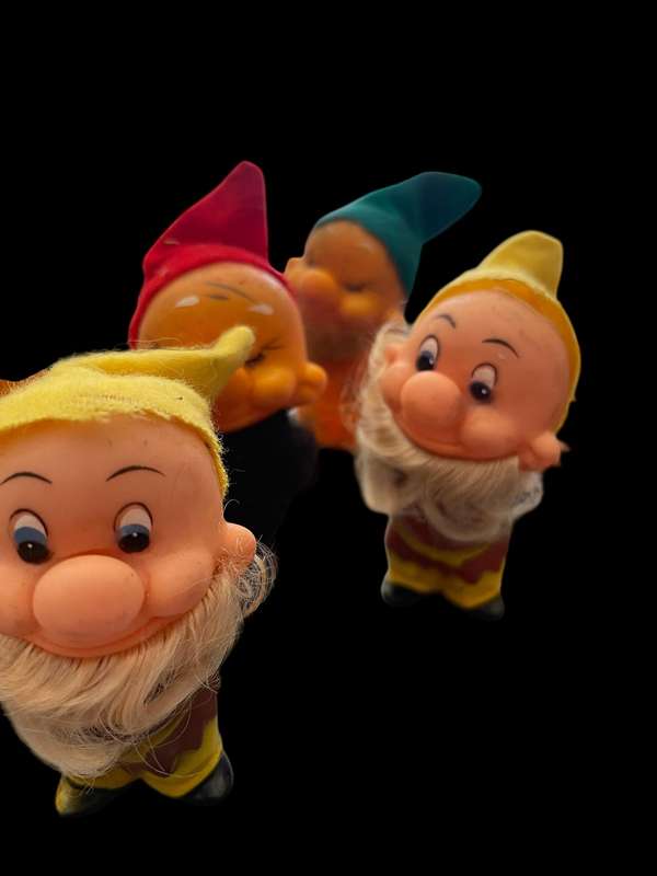 Seven dwarves rubber toys